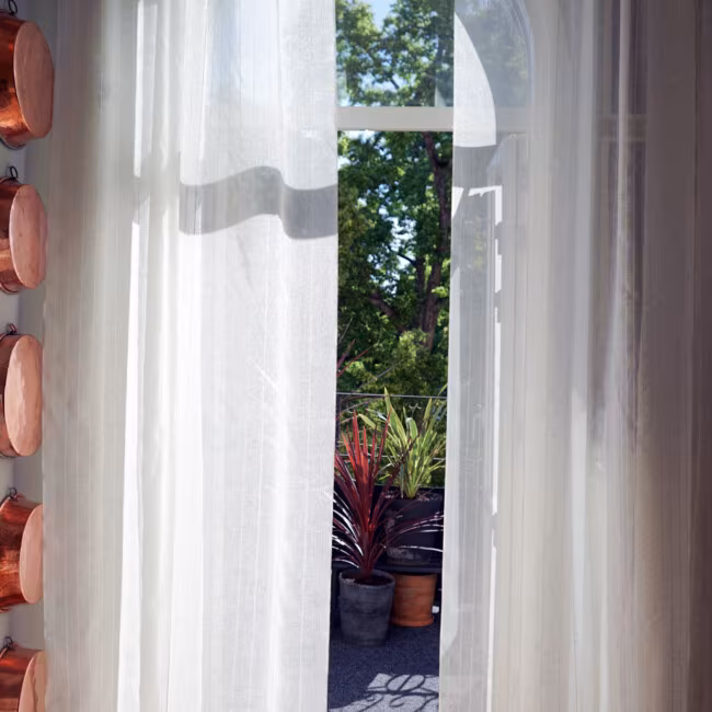 Fjord curtains in a couple of kitchen windows
