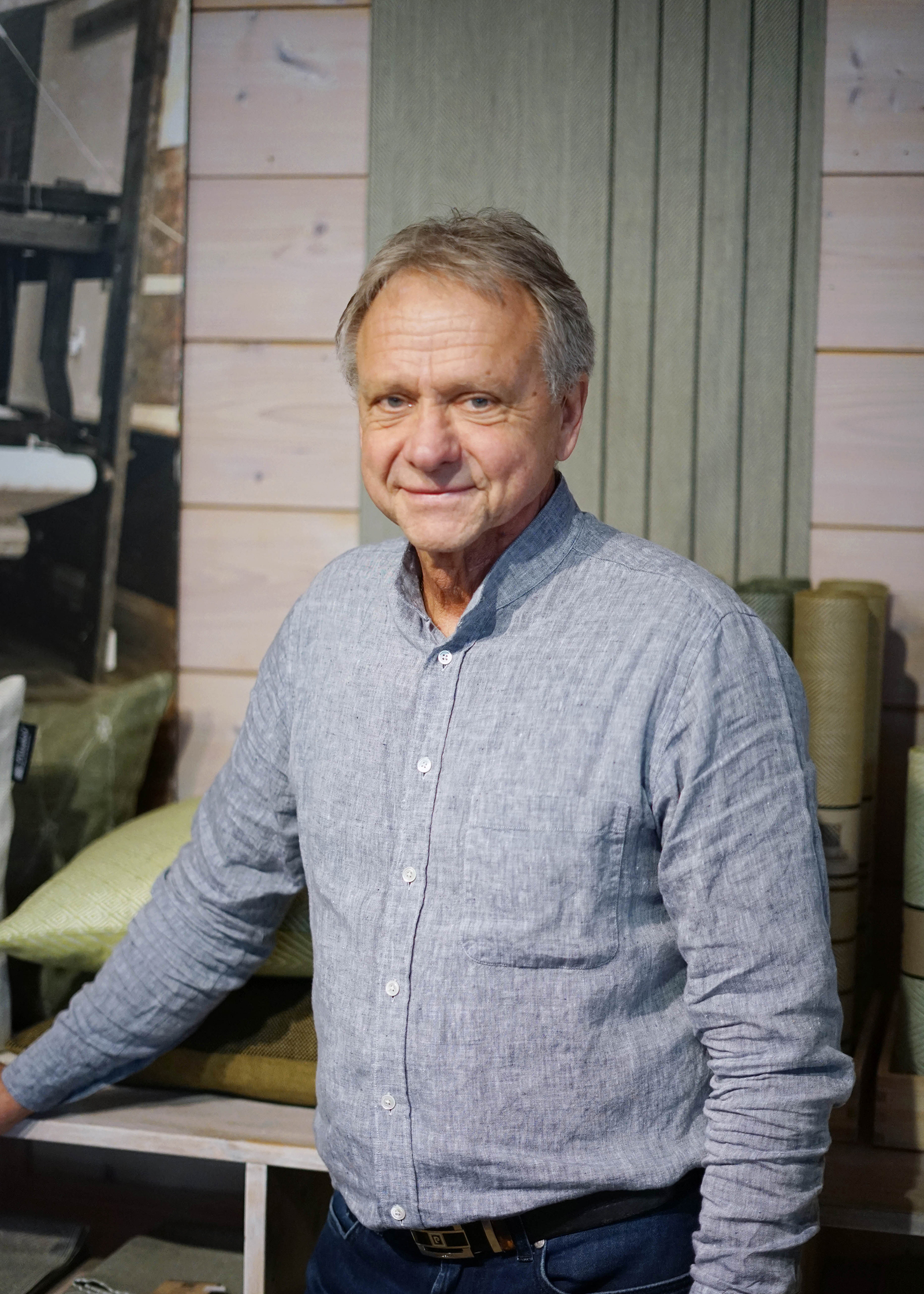 Dick Johansson, marknadschef & exportchef på Klässbols Linneväveri