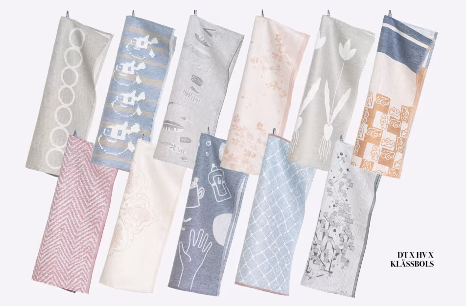 Friends of needlework school Designtorget Klässbols Linneväveri linen towels