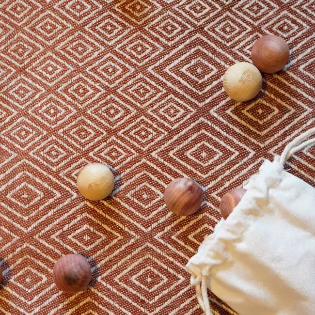 Wooden cedar balls from Iris hantverk