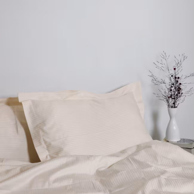 Gastaldi Ara Italian bed linen, Klässbols Linneväveri creme