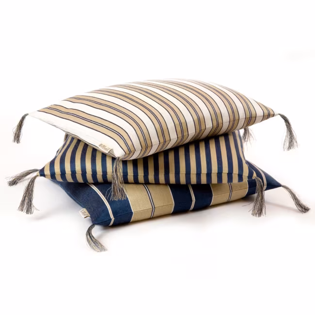 Bolster linen cushions blue Klässbols Linneväveri design Lena Rahoult collection image