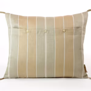 Bolster linnekudde bredrand sand Klässbols Linneväveri design Lena Rahoult bak