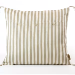 Bolster linnekudde smalrand sand Klässbols Linneväveri design Lena Rahoult bak