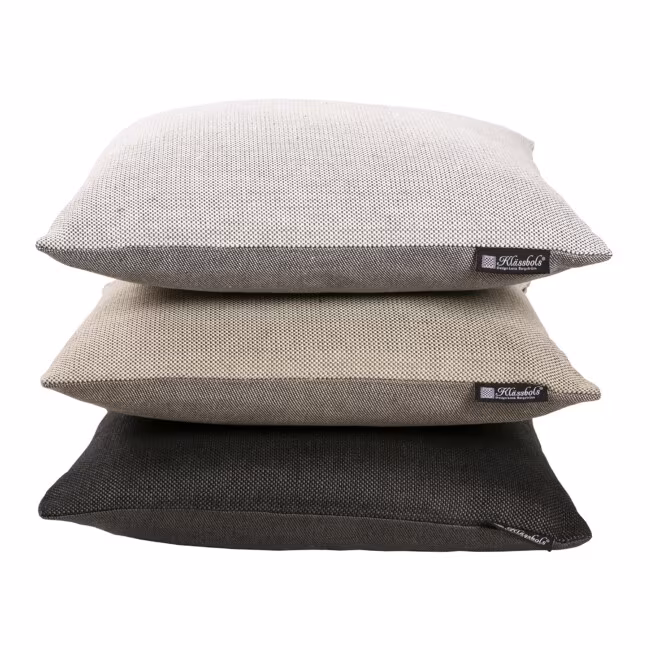 Demi cushion helllinne Klässbol&#39;s linen weavers Lena Bergström graphite grey