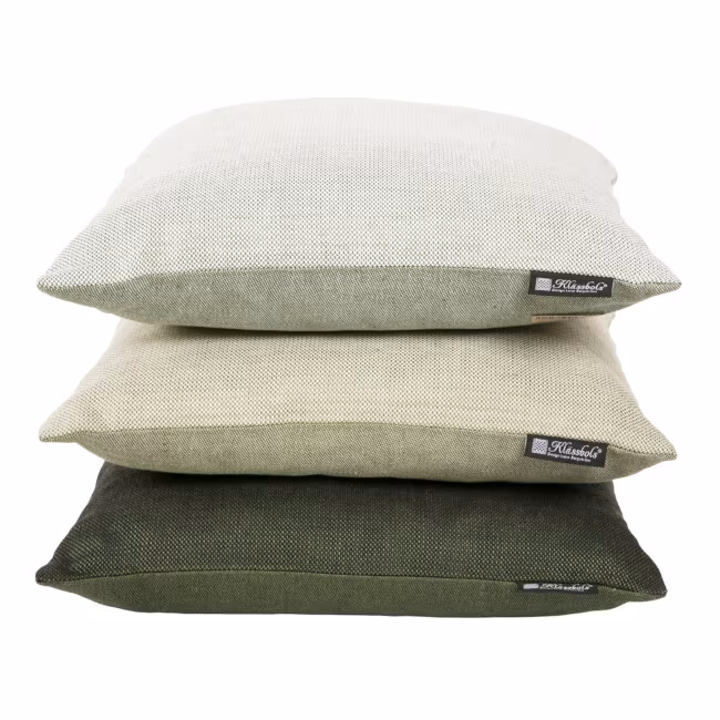 Demi cushion 100% linen Klässbols Linneväveri Lena Bergström moss green