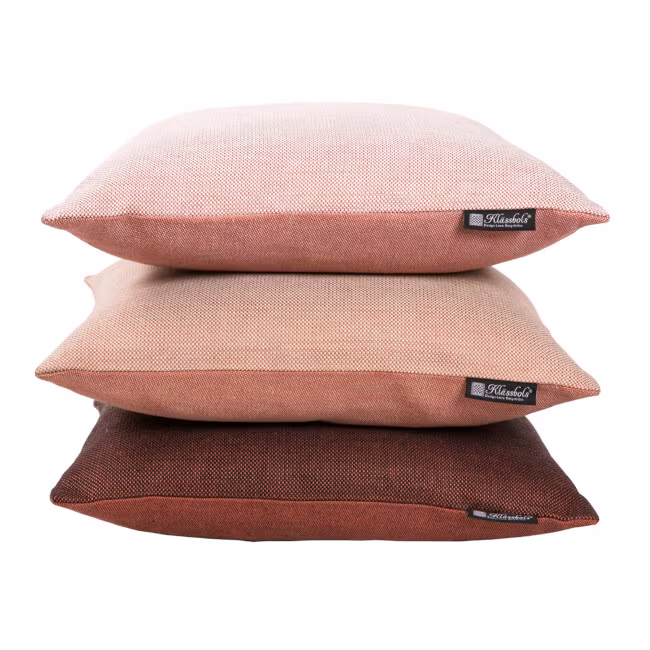 Demi cushion 100% linen Klässbols Linneväveri Lena Bergström brick red