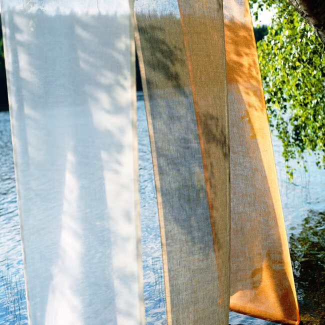Dawn and dusk linen curtain Klässbols Linneväveri Eva Jemt