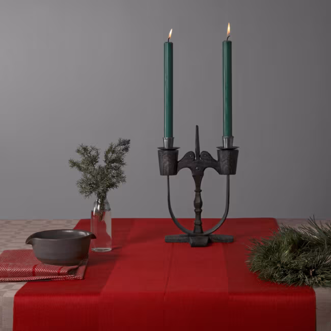 Avanti linen table runner Klässbols Linneväveri Lena Bergström Red