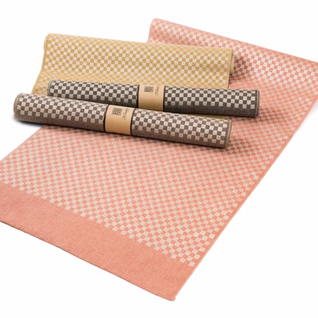 Line table runner linen Klässbols design Hanne Vedel color sand warp collection image