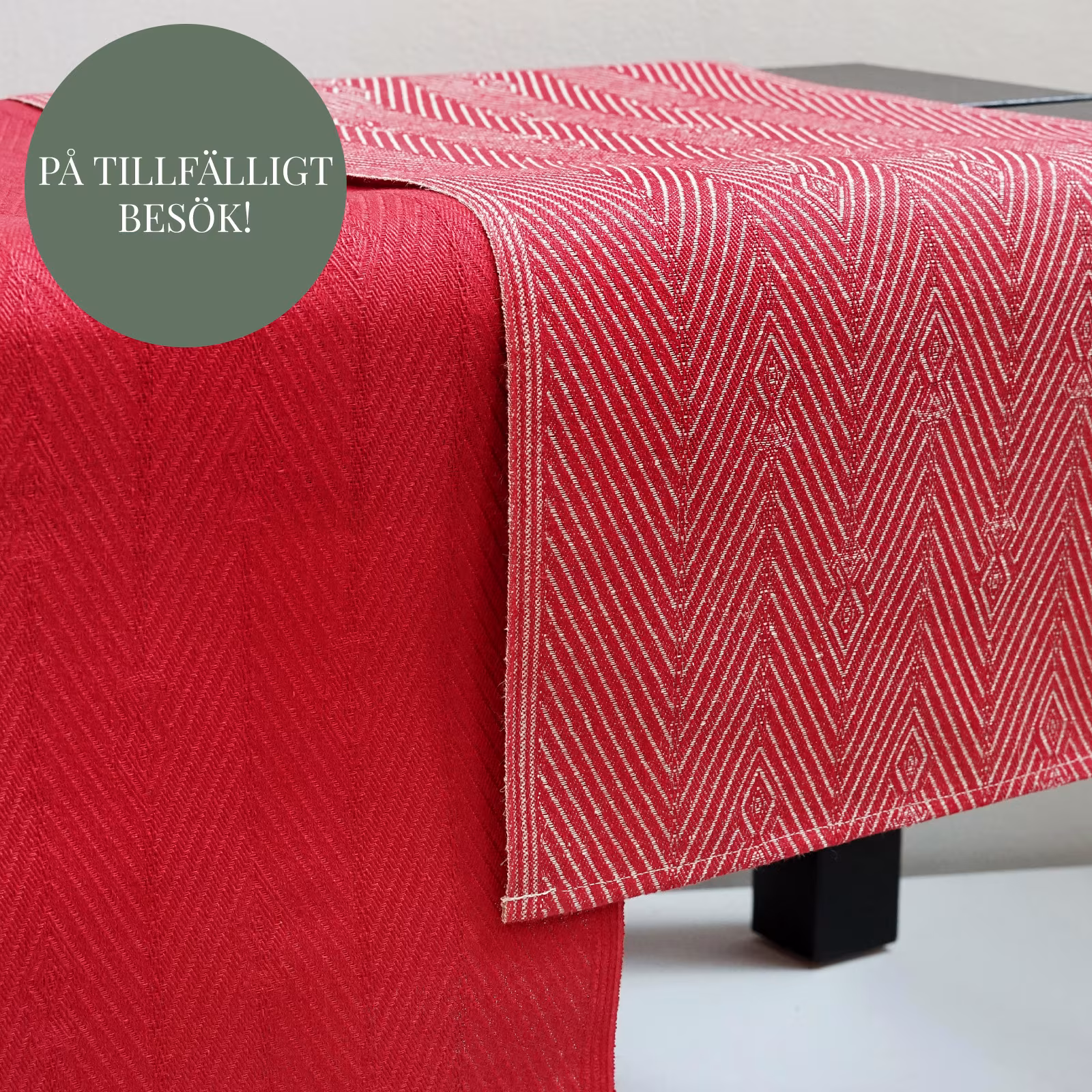Linfro runner in rot - klasbol&#39;s linen vaveri
