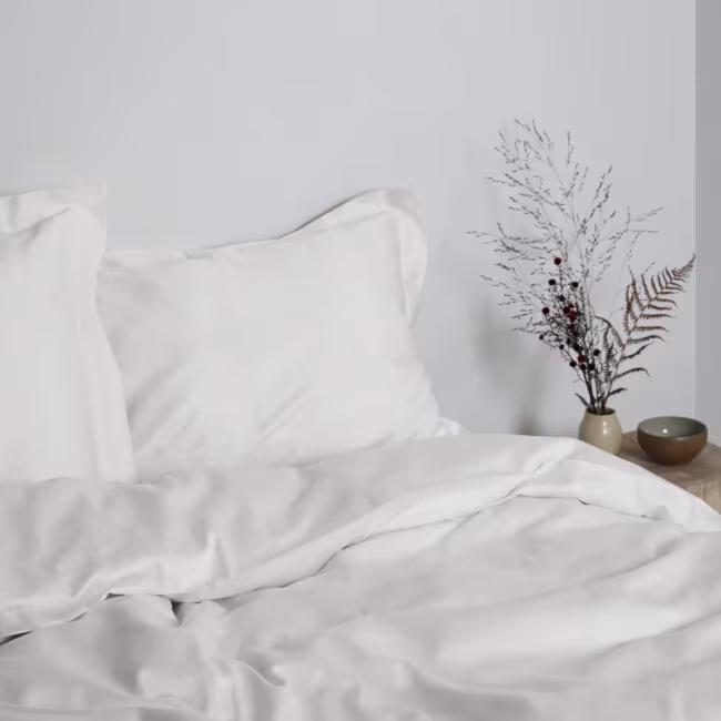 Gastaldi Raso Italian bed linen, Klässbols Linneväveri white